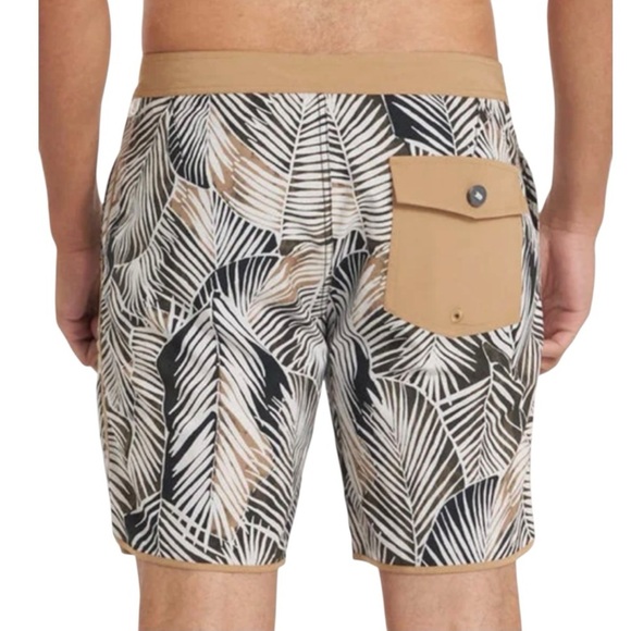 Vuori Cruise Wheat Frond 8” Leaf Print Boardshorts Swim Trunks Men’s 33 - Picture 2 of 13